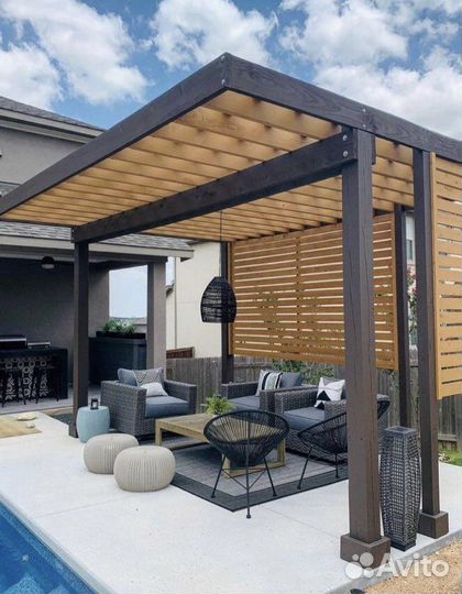 Пергола. Беседка. Навес. Бунгало