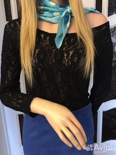 Юбка синяя замшевая 46-48 р