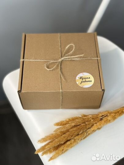 Композиция Ваза из гипса+сухоцветы