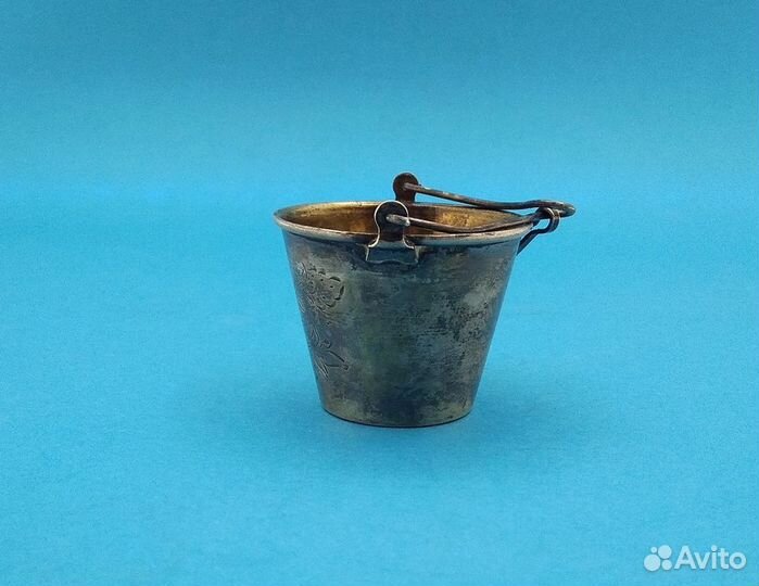 Ситечко ведерко 875 проба голова рабочего 20,30 гр