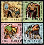 Марки румыния-хоккей- чемпионат мира- 1970 г