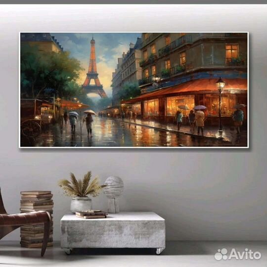 Картина маслом город