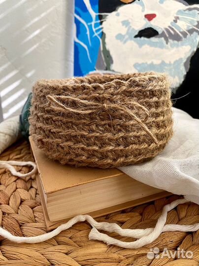 Джутовая корзинка/корзина