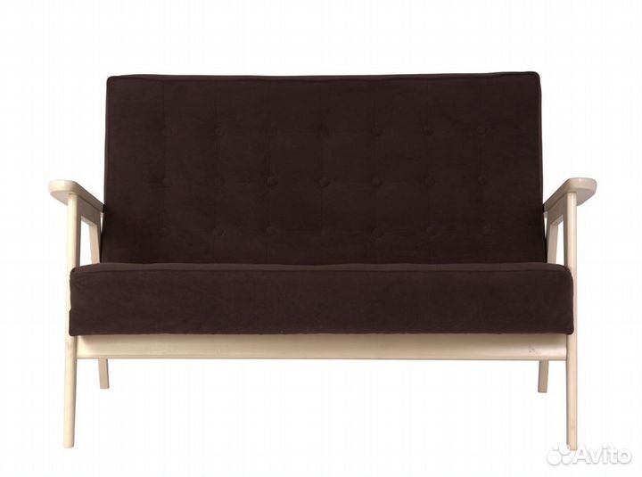 Диван ретро (беленый дуб / RS 32 - коричневый)
