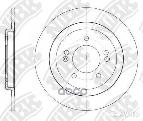 Диск тормозной задний NiBK RN1563 Толщина-10мм