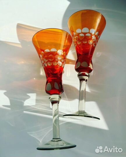 Фужеры цветное стекло СССР