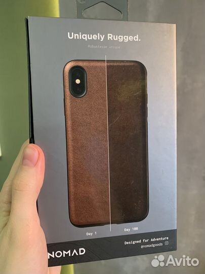 Чехол кожаный на iPhone xs max (Nomad rugged case)