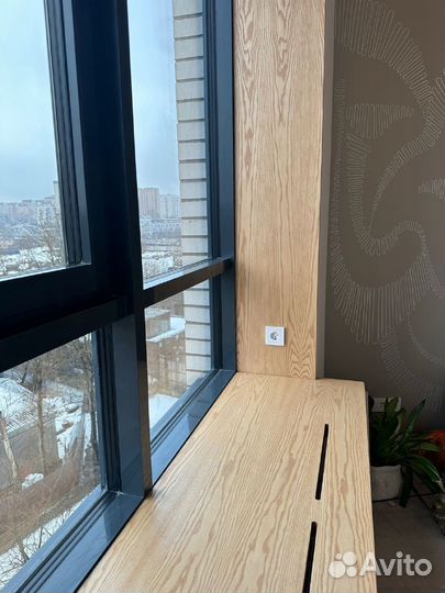 Подоконник и откосы из дерева