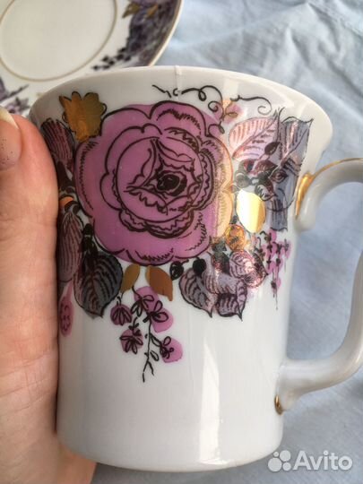 Чайная пара лфз СССР с дарственной надписью