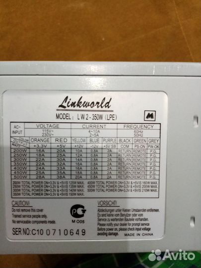 Блок питания 350w