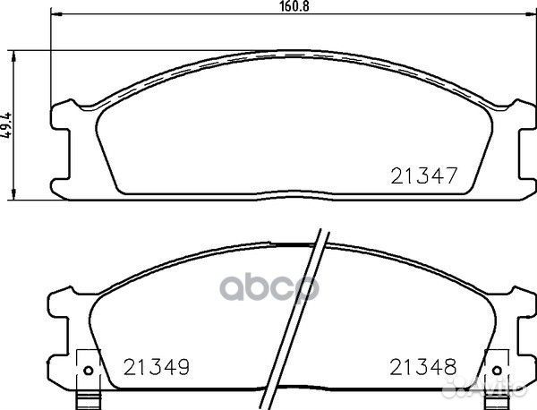 Колодки тормозные дисковые перед (PF-2137)