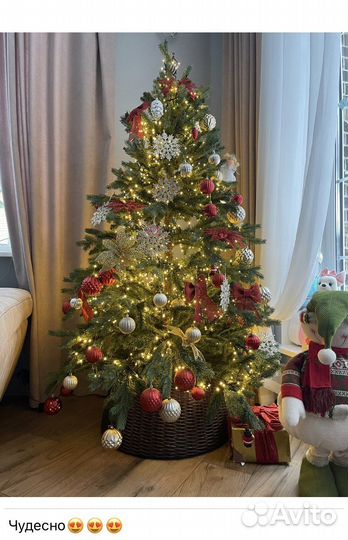 Корзинка из ротанга под Елку