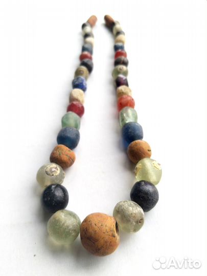 Крупные античные глазковые бусы (2)