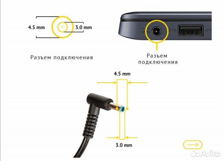 Блок питания для ноутбука Acer 1680 3.42A, 65W