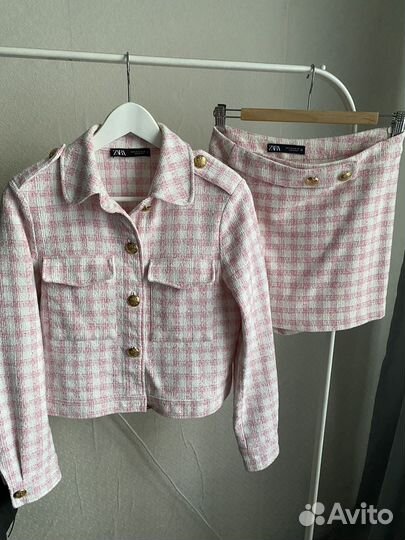 Твидовый костюм zara