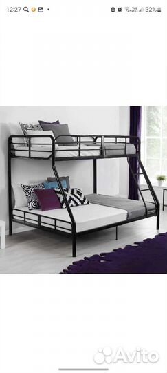 Двухъярусная кровать бу с матрасами