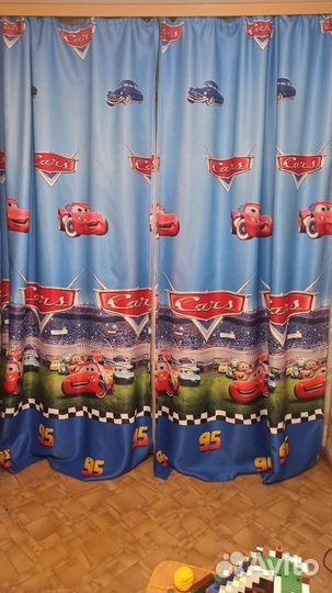 Шторы Тачки в детскую для мальчика