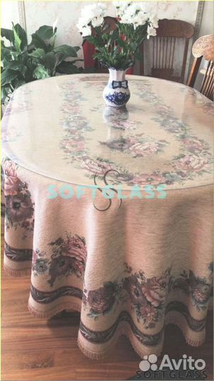 Прозрачная клеенка на обеденный стол