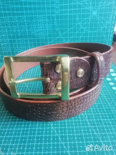 Ремень мужской натуральная кожа арт. крокодил