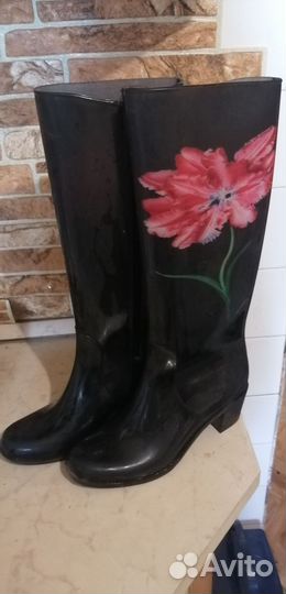 Женские резиновые сапоги 39