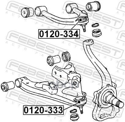 Опора шаровая верхнего рычага перед прав/лев
