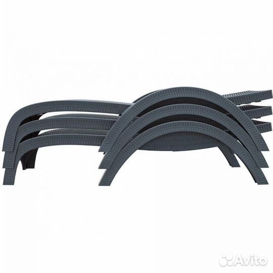 Шезлонг-лежак fiji с имитацией плетения ротанга