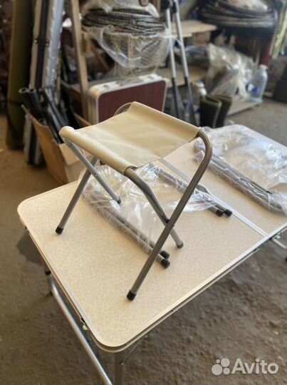 Стол складной туристический +4 табуретка