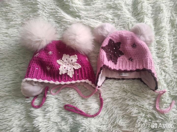 Шапка зимняя для девочки 52 54