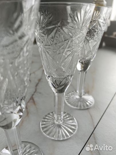 Рюмки хрусталь на ножке