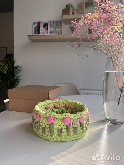 Корзина вязаная