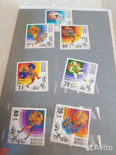 Альбом с собранием марок, спорт, одимпиада и др