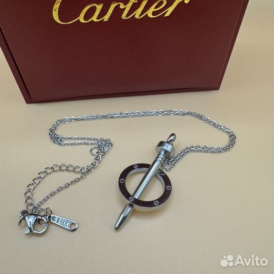 Cartier love гвоздь подвеска серебряная