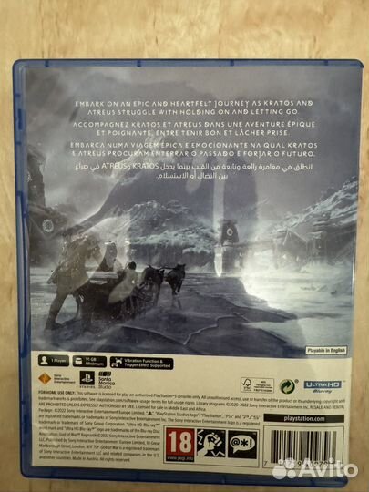God of War ragnarok ps5 диск русская озвучка