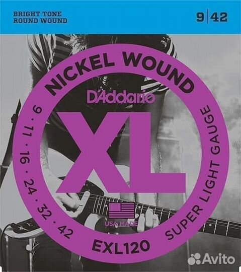 DAddario EXL120 XL Nickel wound 9-42 - струны дл