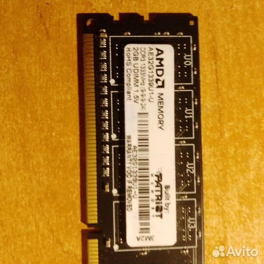 Оперативная память ddr3 по 2Gb