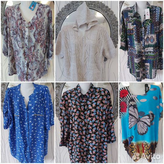 Блузки летнии большой размер 52-54р;56-58р;60-64р