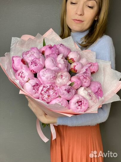 Букет пионов пионы цветы доставка