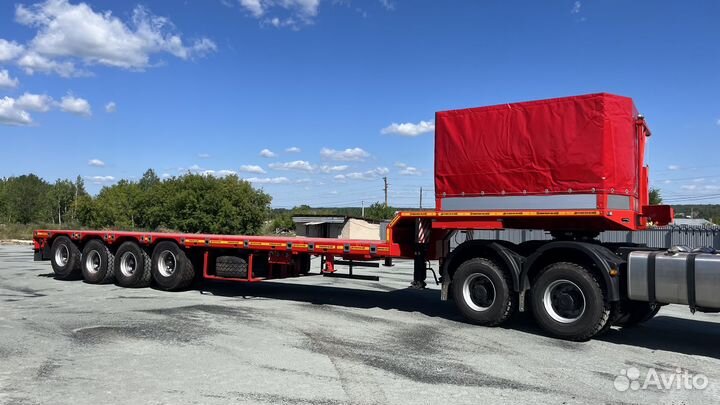 Полуприцеп трал (тяжеловоз) Авиком 98714-04 высокорамный раздвижной, 2023