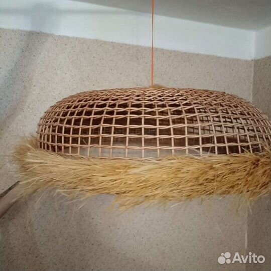 Абажур плетёный бохо светильник бра