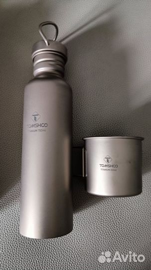 Набор титановая бутылка и кружка 