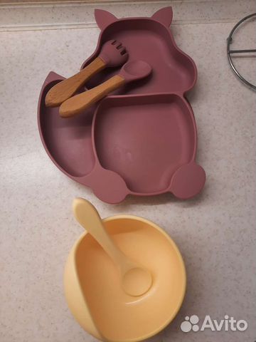 Набор детской силиконовой посуды
