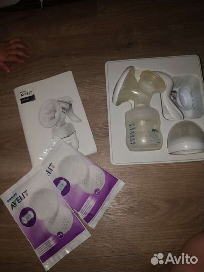 Молокоотсос avent ручной + вкладыши