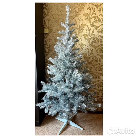 Ёлка искусственная 180 см серебристая новогодняя