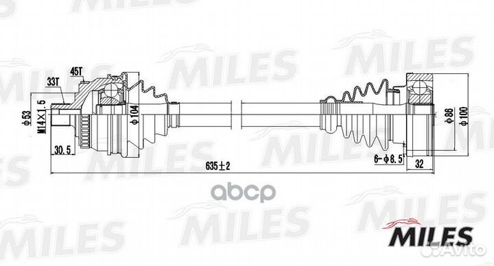 Привод в сборе audi A4/VW passat 1.6-1.8 95-01