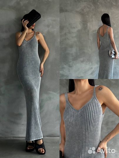Платье вязаное женское летнее