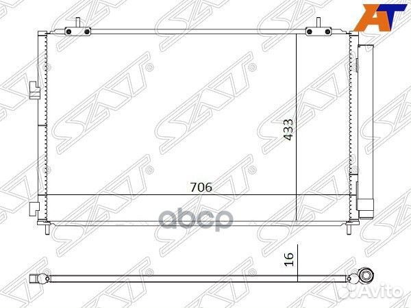 Радиатор кондиционера Toyota RAV4 (XA40) 12-19
