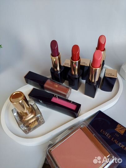 Estee lauder помада, румяна, блеск для губ, лак