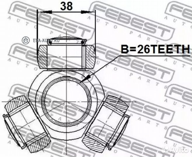 Febest 2116-FY26 Трипоид 26x38