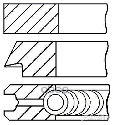 Кольца dm.71.00 STD 1.2-1.2-2.0 1 пор