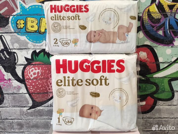 Подгузники huggies elite soft